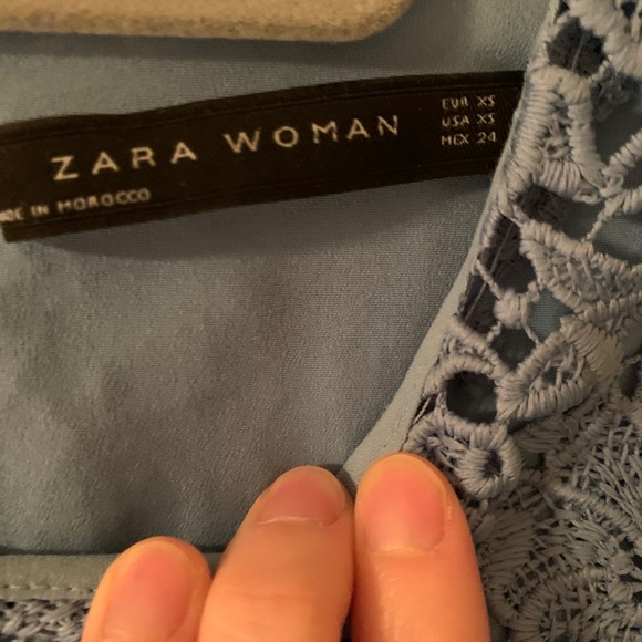 Zara blue shift mini dress small - Picture 2 of 2